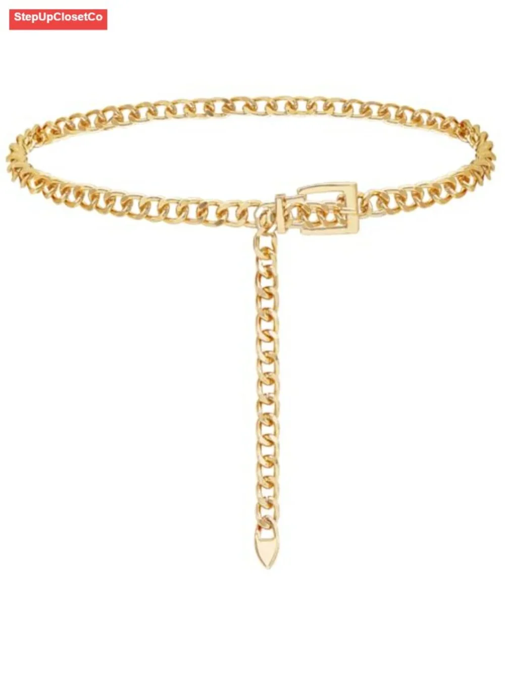 Vintage Punk Chain Waist Belt Metal Alloy Adjustable 39